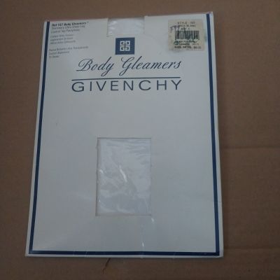 Givenchy Style 157 Body Gleamers Pantyhose Tres Blanc Sz C Shimmery Ultra Sheer